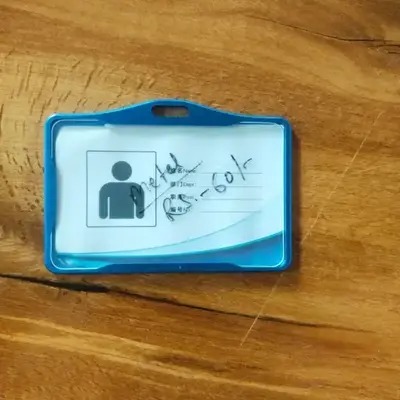 Id card metal holder (horizontal ) blue